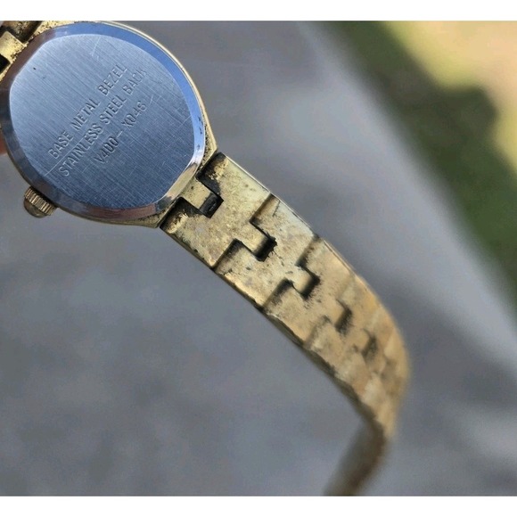 Vintage Pulsar Quartz Ladies Dress Watch Fancy Black Dial Oval - Not Working - Picture 4 of 5